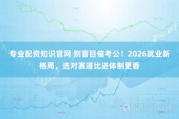 专业配资知识官网 别盲目催考公！2026就业新格局，选对赛道比进体制更香